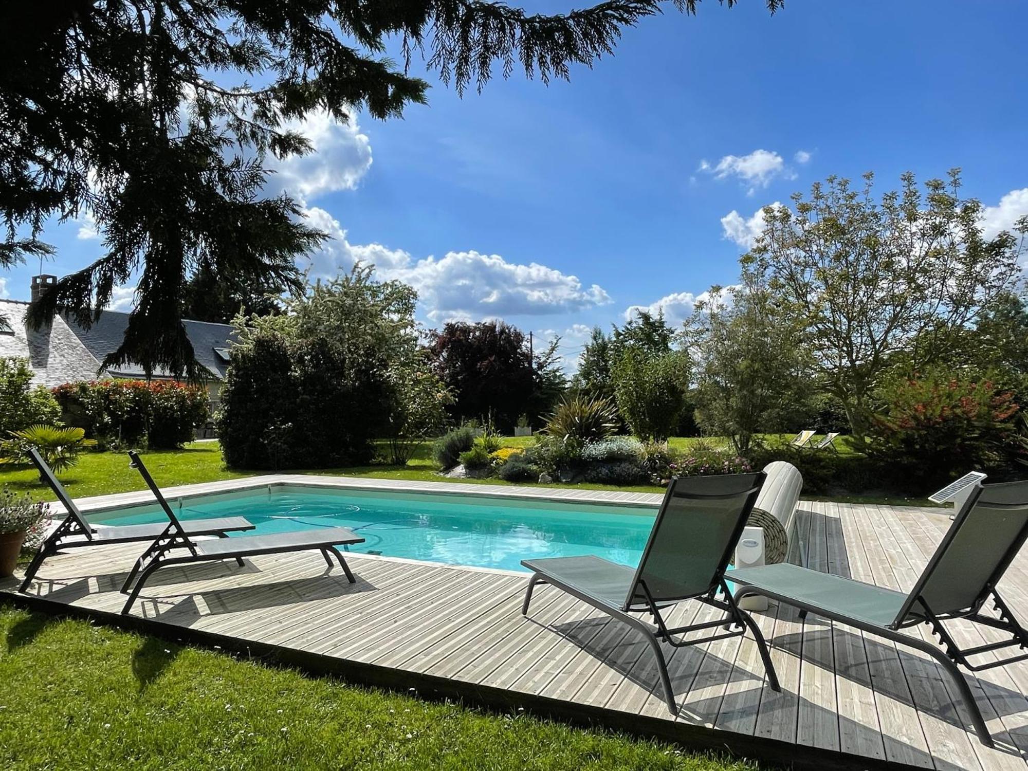 Chambres D Hotes Avec Piscine Et Spa La Foliere Saumur Villebernier Bagian luar foto